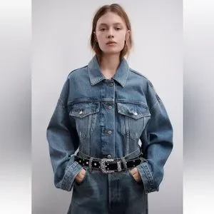 Zara | Accessories | Zara Rhinestone Leather Belt Limited  display picture 1